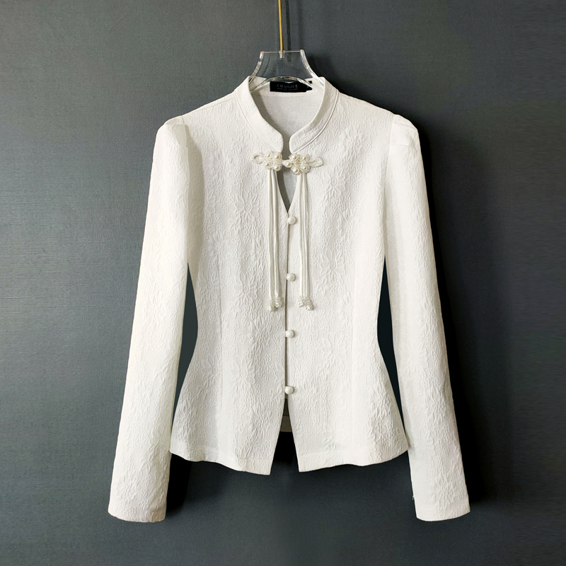 New Chinese-Style Shirt for Women 2026, Light National Style Top, Spring and Autumn New Model, Waist-Cinching, Light Luxury, Petite Long-Sleeve Blouse 2251 New Chinese-Style Shirt for Women 2026, Light National Style Top, Spring and Autumn New Model, Waist-Cinching, Light Luxury, Petite Long-Sleeve Blouse 2251