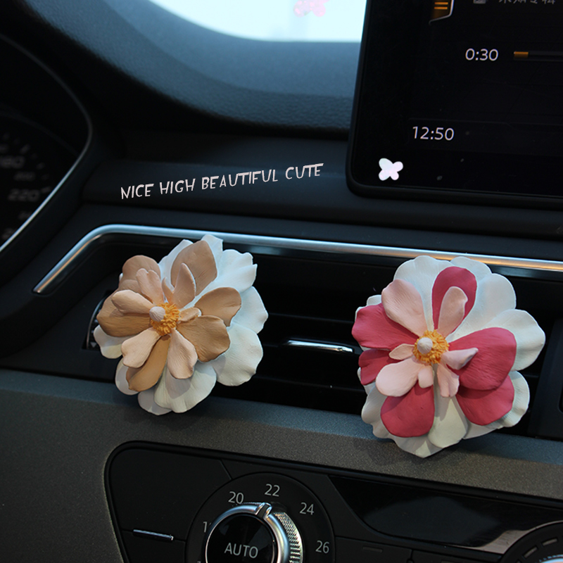 Cute flowers on-board incense car air outlet decoration in the car perfume flared scented scented air conditioning pendulum supplies