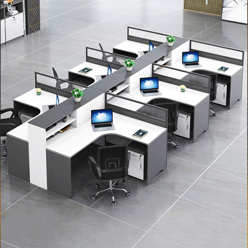 Desk simple modern screen card seat partition staff position staff four-person furniture office table and chair combination