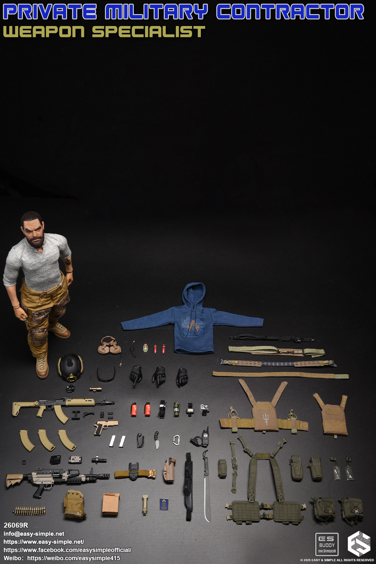 EASY&SIMPLE 1/6 Scale US Army PMC Fattening Clothes Set For 12