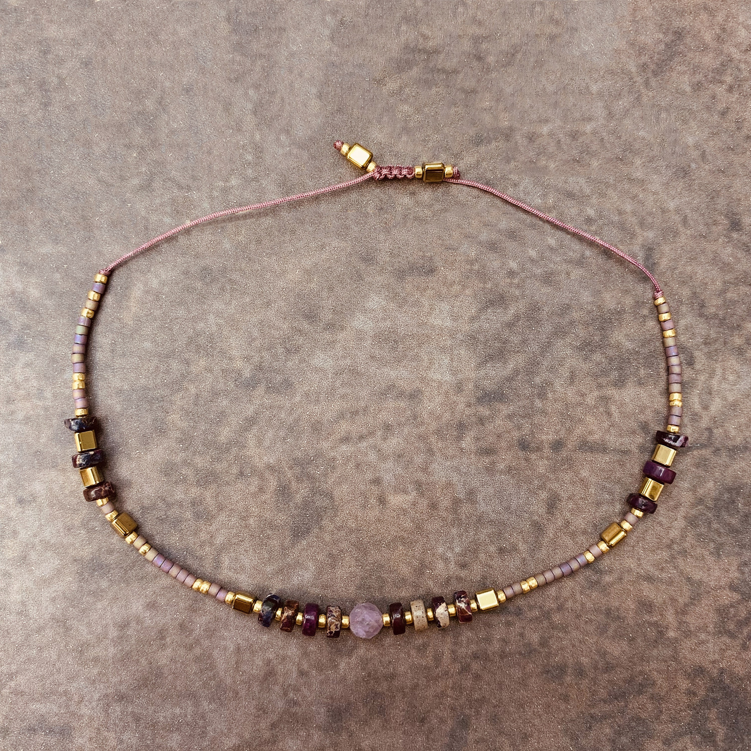 Japan natural amethyst symbolizes luck VIKIKO vintage amethyst bracelet female girlfriend gift mix and match