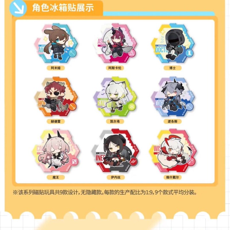 [No Snacks] Authentic Arknights Fridge Magnets Logos, Skyleth, Tracy, Inesse