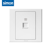 Simon Simon E3 Series Elegant White Telephone Socket Panel