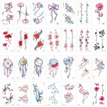 Korean style hipster cute tattoo stickers waterproof female durable Korean simulation flowers sexy clavicle chest bow