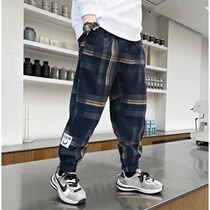 Childrens clothing Spring and autumn clothes 2022 new boys long pants CUHK children plus suede children sports pants integrated suede spring pants
