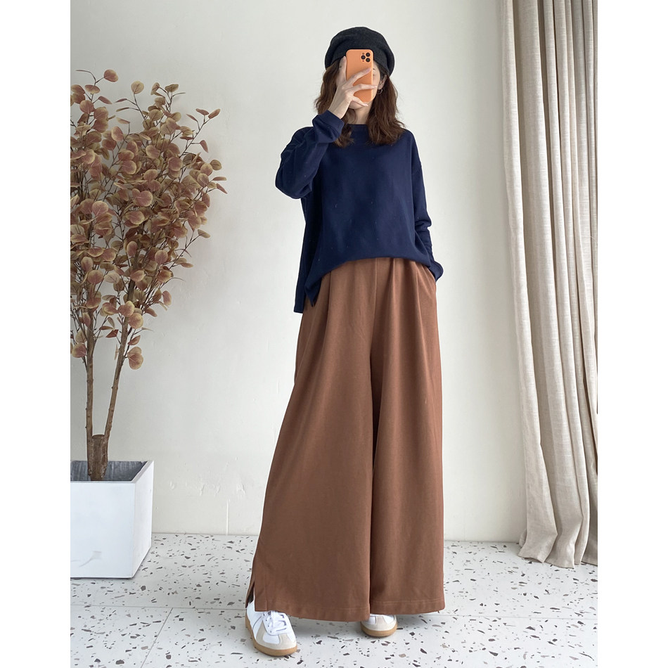 A Ma pregnant women's pants in spring and autumn wear high waist pants fashion loose day gestation dress pants in spring