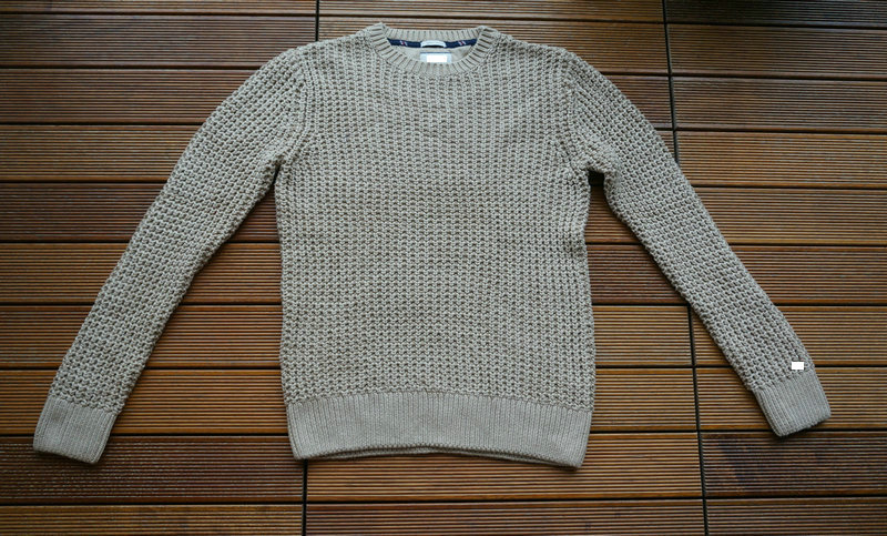 Men's 0-Gauge Thick Knit Sweater, Crew Neck, Simple Style, Pure Cotton Pullover Fisherman Knit Sweater