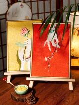 Pulp painting handmade Chinese style digital production diy painting color material living room decoration painting Three-dimensional customization