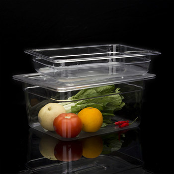 Pc transparent acrylic 1/2 serving pot spicy hot pot visual crisper buffet plate fruit powder box