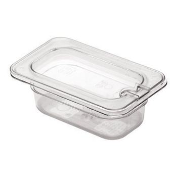 Acrylic 1/9 portion basin pc transparent food plate plastic ice cream milk tea jam seasoning box fruit powder box