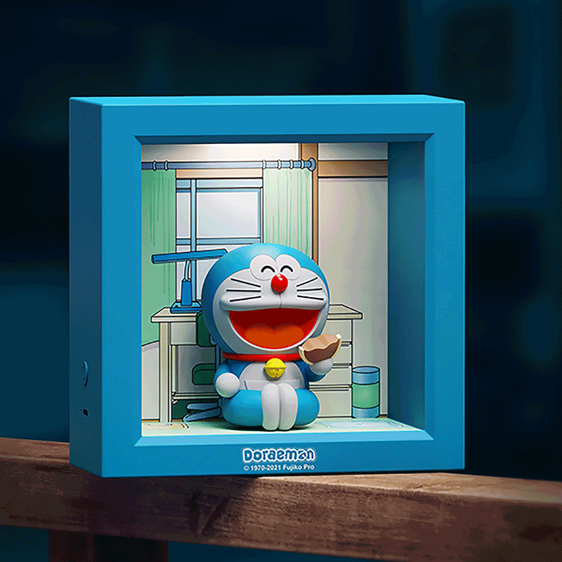 Park square Doraemon night light Jingle Cat sleep light Induction bedroom lamp charging led bed head gift for woman