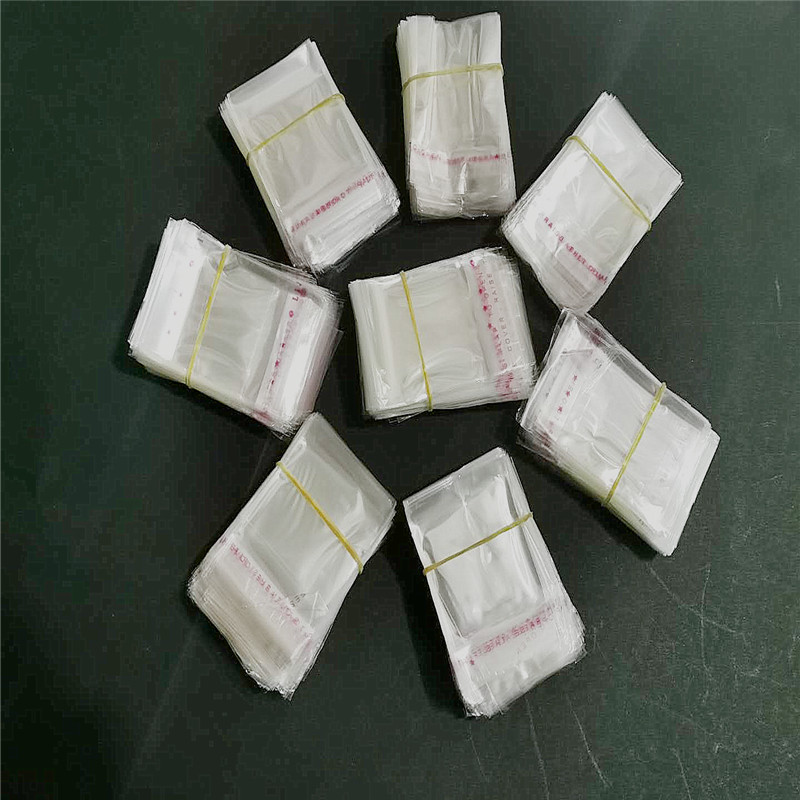 Self-adhesive bag flat opening strip bag oppPe pull chain outer package containing EVA pull chain composite large bag print set