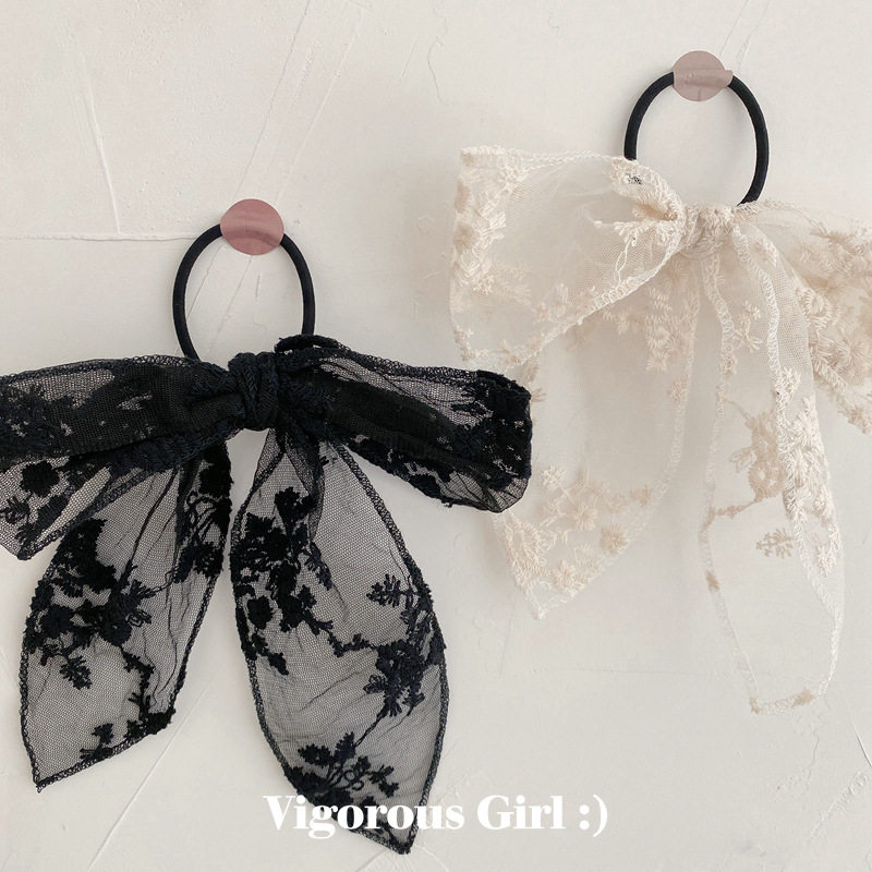 Sails children parent-child lace butterfly knot hair rope sweet and feminine hair clip retro sensual women hair accessories girl headwear