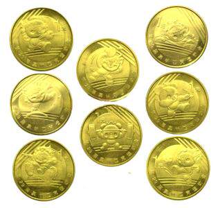 The Beijing Olympic Games commemorative coin set of eight coins in 2008 Beijing Olympic Games