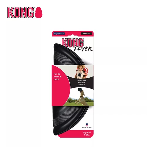 КОНГ натуральная каучука мягкая летающая тарелка домашних собак