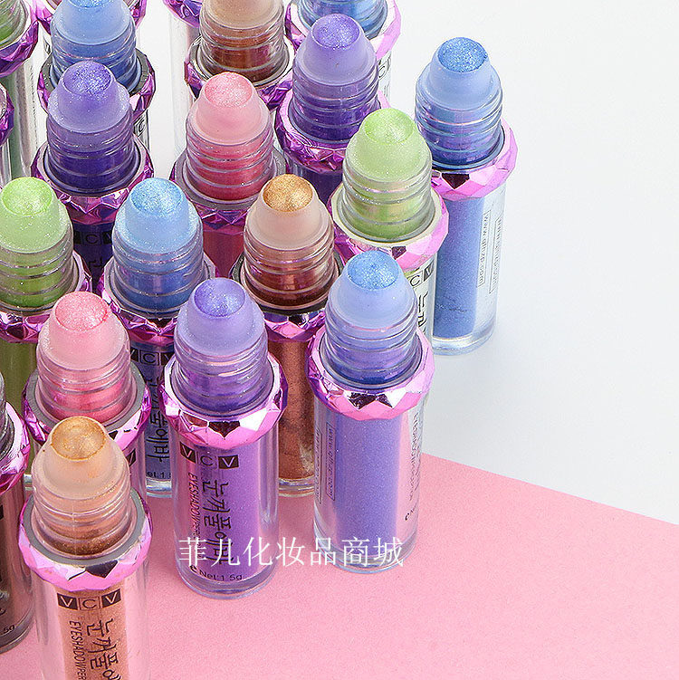 Rolling ball eye shadow powder roller ball highlight powder brightening flash powder children's stage performance makeup single color pearl eye shadow