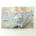 Thời trang cá tính nam đồ lót đơn giản thuần trắng đen xám U lồi eo thấp boxer văn học cotton vuông quần lót cotton Vòng eo thấp
