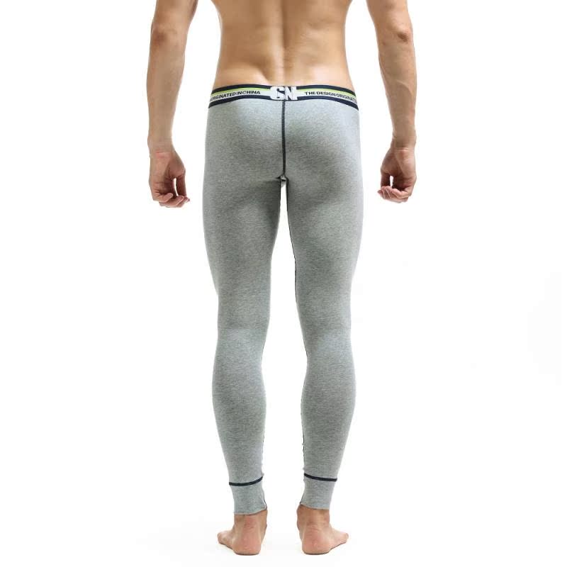 Văn chương mới màu rắn thủy triều nam mùa thu và mùa đông xà cạp cotton eo thấp thanh niên quần ấm Quần mỏng phần dài quần dài quần legging nam