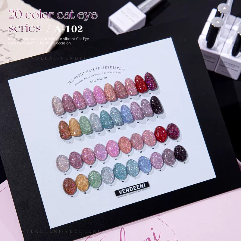Sika Crushed Diamond Gel Nail Polish, One-Stroke Application, Saturated Color, High Shine, Long-Lasting Colorful Manicure
