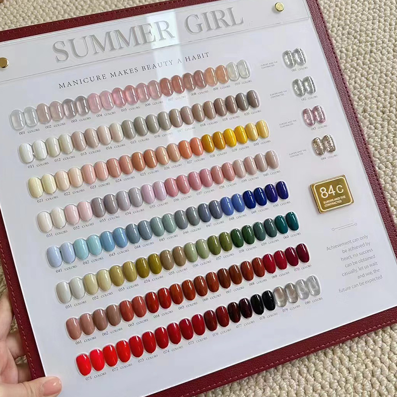 Nail Art Fiber Color Show 84 Colors Gel Polish One-Stroke Coloring Nail Gel Saturated High Durability Long-Lasting Colorful Nails