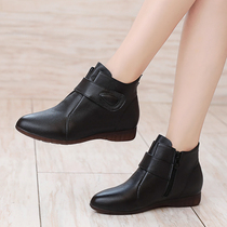 2021 New soft-bottom Martin boots Genuine Leather Spring Autumn Single Boots Mother Shoes Flat Bottom Soft Leather Single Shoes Boots Children Short Boots