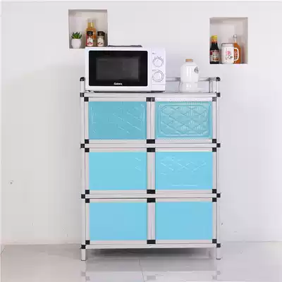Stainless steel bowl cabinet rural household kitchen aluminum alloy integral cabinet storage cabinet multi-function small cabinet Bowl
