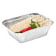 은박지 상자 바베큐 특수 직사각형 일회용 테이크아웃 포장 상자 상업용 구운 생선 은박지 뚜껑이 있는 접시를 가열할 수 있습니다.