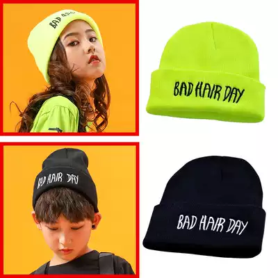 Wool hat children's street dance hat tide boy Korean knitted hat Hip Hop Street rogue hat autumn and winter cold hat