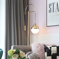 Minimalist modern glass fishing light living room tea table light extravagant floor lamp book room protective eye-like board bedroom Nordic