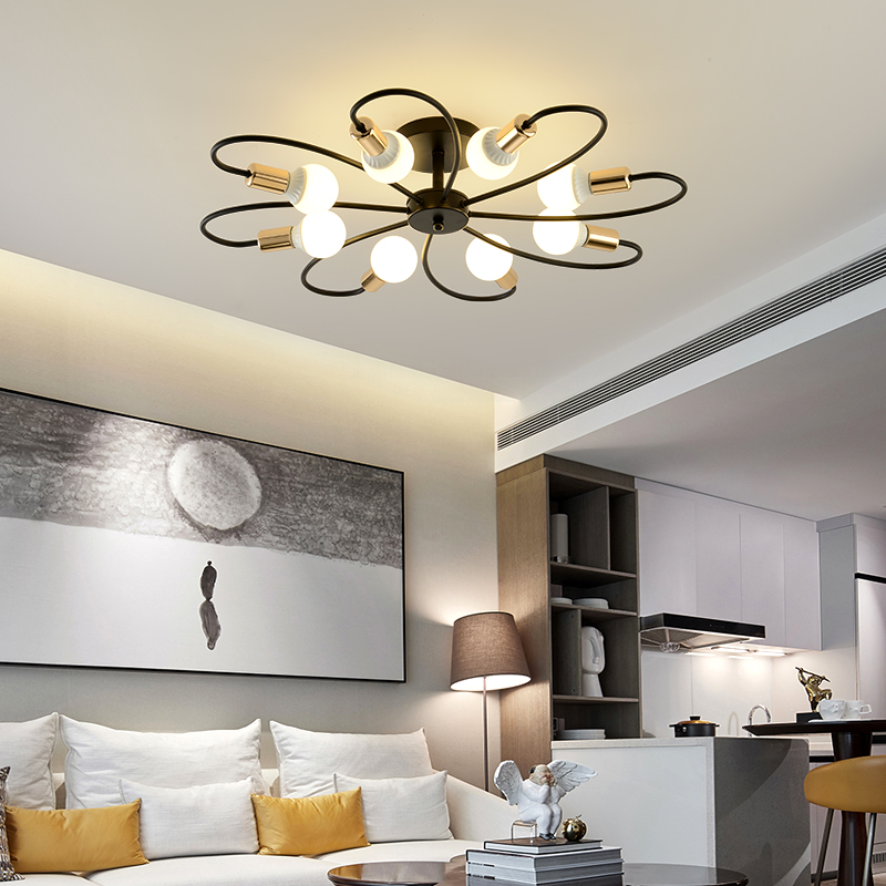 Nordic Ceiling Lights Living Room Lights Nets Red Lights Modern Minimalist Book House Light Creativity American Art Bedroom Dining Room Light