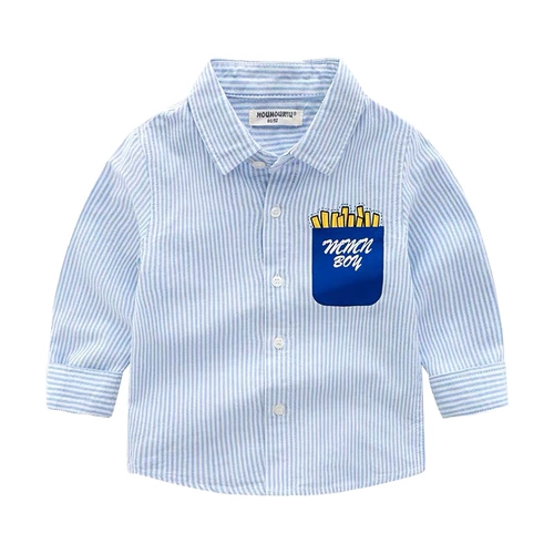 Осенняя рубашка для мальчиков, детский базовый осенний лонгслив