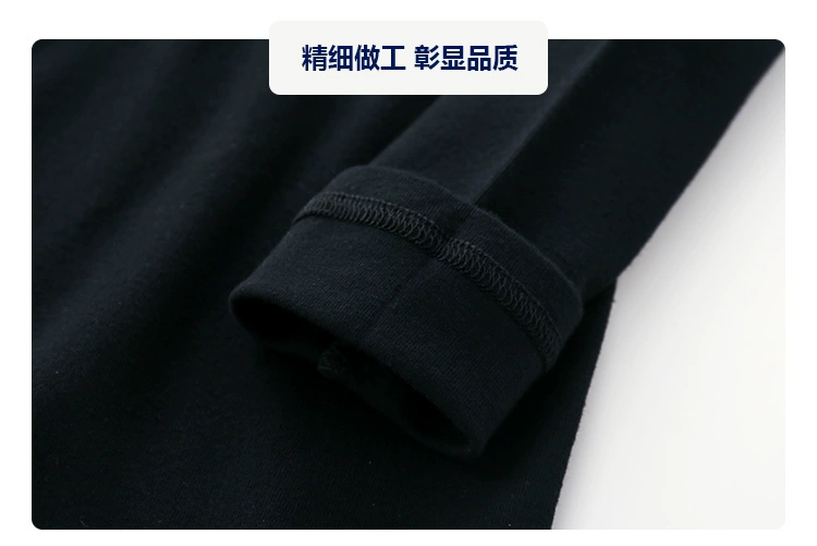 Áo thun bé trai cổ cao chạm đáy áo cotton dài tay mùa thu đông 2018 quần áo trẻ em mùa đông 3 tuổi áo sơ mi giản dị