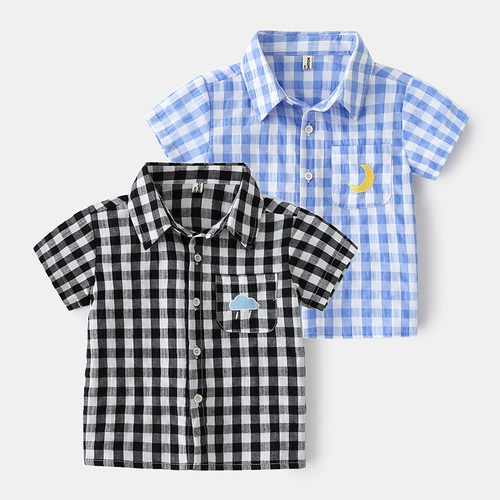 Летняя детская рубашка для мальчиков, тонкая летняя одежда, детская одежда