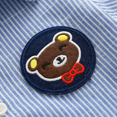 Рубашка для мальчиков, детская мультяшная хлопковая летняя одежда, коллекция 2022, в западном стиле, в корейском стиле, короткий рукав