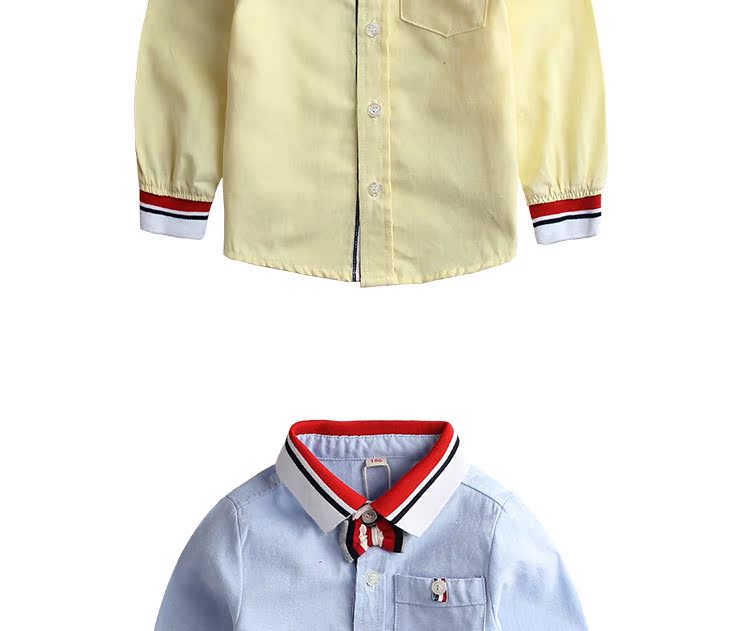 Chemise garcon à manche longue en coton - Ref 2082159 Image 25