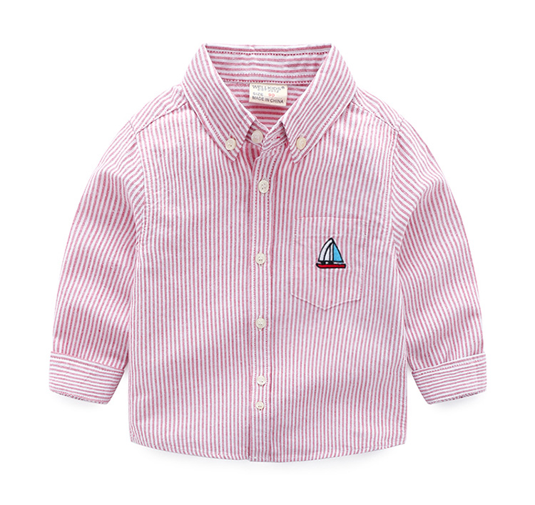 Áo sơ mi bé gái mùa xuân áo dài tay mới phiên bản Hàn Quốc của bé gái áo sơ mi cotton cho bé mùa xuân và mùa thu quần áo trẻ em - Áo sơ mi áo sơ mi bé gái 10 tuổi