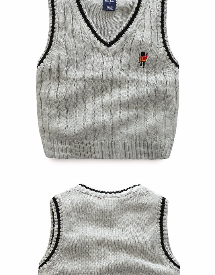 Chàng trai đan vest 2018 Hitz Cao đẳng Gió Kids Trẻ em bé vest thêu áo vest áo gile thu đông bé gái