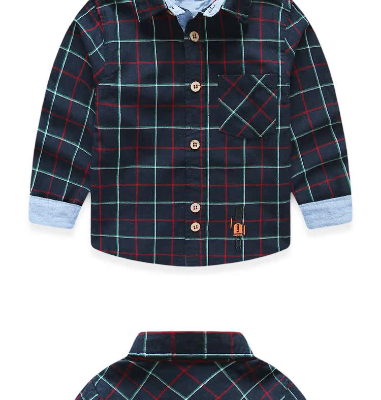 Chemise garcon à manche longue en coton - Ref 2082167 Image 25