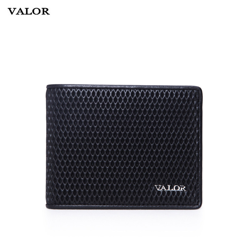 French VALOR wallet men's short business fashion casual new 20% off leather wallet head layer cowhide embossed