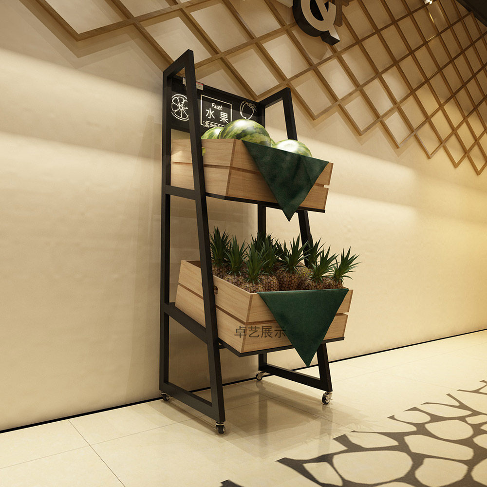 Steel Wood 100 Orchard Supermarket Fruit Racks Fresh Fruits And Vegetables Rack Vegetable Racks Water Fruits Store Fruits and vegetables shelves Show shelves Chapo