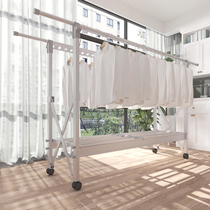 Aluminum Alloy Clotheshorse Floor Folding Indoor Home Clotheshorse bedroom Balcony Telescopic Hanging Hanger Sunburn