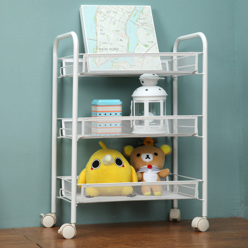 Beauty Hairdressing Trolleys Korea Skin Management Textured Embroidered Cupping Shelve Shelve Kitchen Living Room Containing shelves Small trolleys