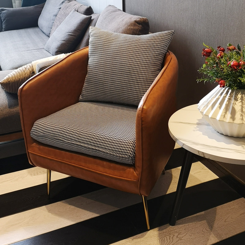 Single sofa Nordic Thousand Birds of Light Extravagant Lazy People Online Red Balcony Table And Chairs Cafe Apartment Bedrooms Small Sofa Chairs-Taobao