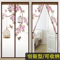 Kitchen anti-oil smoke-proof air-conditioning non-perforated door curtain home bedroom partition curtain transparent windshield winter air conditioning Summer