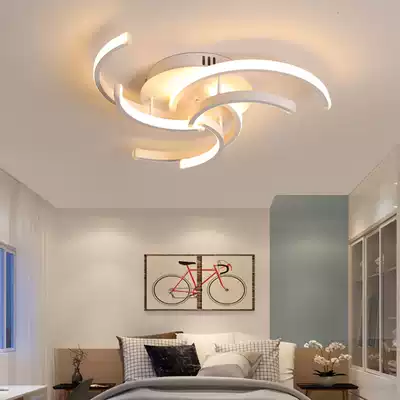 Nordic creative led bedroom ceiling lamp modern simple flower-shaped living room dining room lamp warm home book room lamp