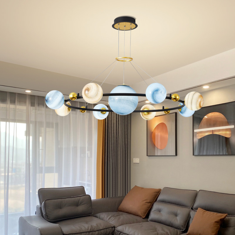 Nordic postmodern magic bean bubble lamp net red new living room chandelier simple creative bedroom dining room study lamps