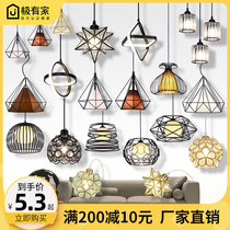 Nordic Modern Minimalist Bar Table Lamp With Restaurant Chandelier Three Heads Diamond Aisle Industrial Wind Personality Creative Lights