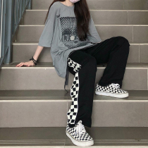 Fall and Winter Couple American High Street board casual pants with loose and lean sports pants