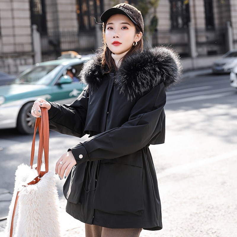 True hair neck small otter rabbit fur blade removable work package overcomes the short winter coat tide of women