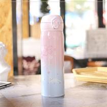 Womens cup students small and convenient simple junior middle school thermos cup 500ml female cute powder drink water with you